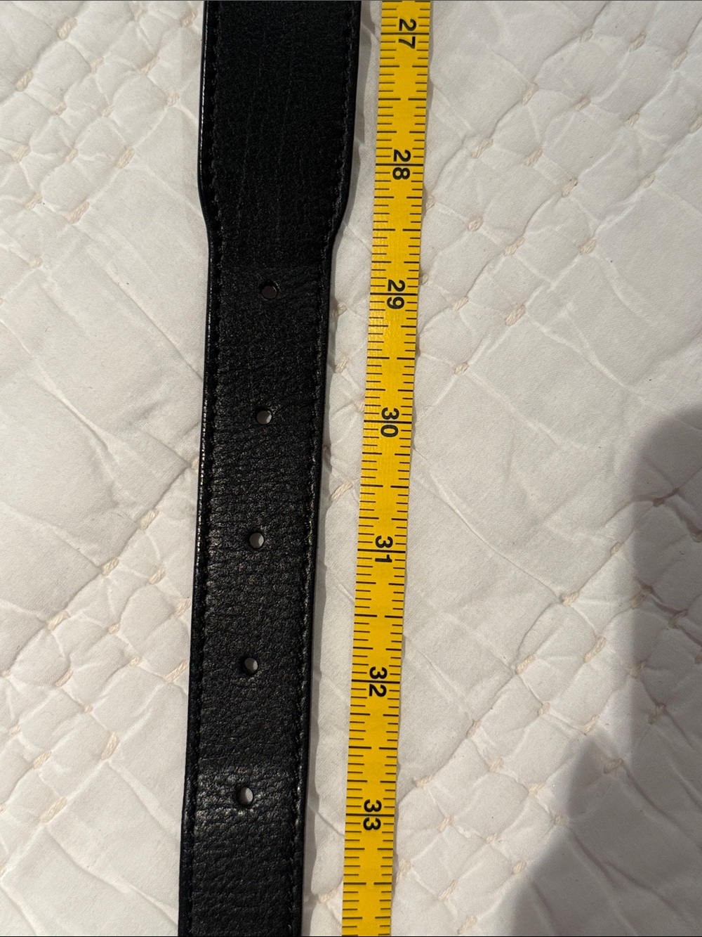 Chloe Black Leather Belt with Gold Bow - Picture 9 of 9